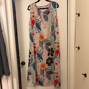 Floral Sleeveless Maxi Dress